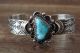 Navajo Indian Nickel Silver Turquoise Bracelet by Jackie Cleveland!