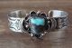 Navajo Indian Nickel Silver Turquoise Bracelet by Jackie Cleveland!