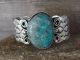 Navajo Indian Nickel Silver Turquoise Bracelet by Jackie Cleveland