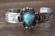 Navajo Indian Nickel Silver Turquoise Bracelet by Jackie Cleveland!