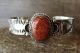 Navajo Indian Nickel Silver Apple Coral Bracelet by Jackie Cleveland!