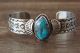 Navajo Indian Nickel Silver Turquoise Bracelet by Jackie Cleveland!