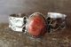 Navajo Indian Nickel Silver Apple Coral Bracelet by Jackie Cleveland!