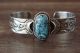 Navajo Indian Nickel Silver Turquoise Bracelet by Jackie Cleveland!