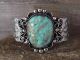 Navajo Indian Nickel Silver Turquoise Bracelet by Jackie Cleveland