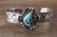 Navajo Indian Nickel Silver Turquoise Bracelet by Jackie Cleveland!