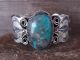 Navajo Indian Nickel Silver Turquoise Bracelet by Jackie Cleveland