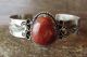 Navajo Indian Nickel Silver Apple Coral Bracelet by Jackie Cleveland!