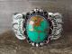 Navajo Indian Nickel Silver Turquoise Bracelet by Jackie Cleveland