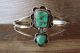 Native American Jewelry Nickel Silver Turquoise 2 Stone Bracelet by Bobby Cleveland