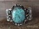 Navajo Indian Nickel Silver Turquoise Bracelet by Jackie Cleveland