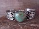 Navajo Indian Nickel Silver Turquoise Bracelet by Jackie Cleveland