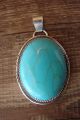 Navajo Indian Jewelry Sterling Silver Turquoise Pendant!  Begaye