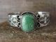 Navajo Indian Nickel Silver Turquoise Bracelet by Jackie Cleveland