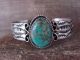 Navajo Indian Nickel Silver Turquoise Bracelet by Jackie Cleveland