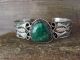 Navajo Indian Nickel Silver Turquoise Bracelet by Jackie Cleveland