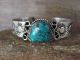 Navajo Indian Nickel Silver Turquoise Bracelet by Jackie Cleveland