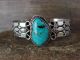 Navajo Indian Nickel Silver Turquoise Bracelet by Jackie Cleveland