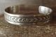 Navajo Hand Stamped Sterling Silver Bracelet by Rick Enriquez