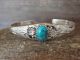 Navajo Indian Sterling Silver Floral Turquoise Bracelet by Belin