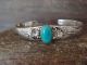 Navajo Indian Sterling Silver Floral Turquoise Bracelet by Belin