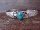 Navajo Indian Sterling Silver Floral Turquoise Bracelet by Belin