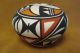 Acoma Indian Pottery Hand Painted Seed Pot by Leon Victorino