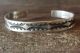 Navajo Hand Stamped Sterling Silver Bracelet by Nora Bill