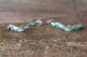 Zuni Indian Jewelry Turquoise Inlay Half Hoop Earrings! MS