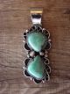 Native American Jewelry Nickel Silver Turquoise Pendant by Jackie Cleveland!