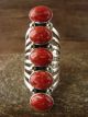 Navajo Indian Sterling Silver Spiny Oyster Ring -Thomas Yazzie - Size 6