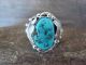 Navajo Indian Sterling Silver Turquoise Ring Size 9.5 Signed Darrell Morgan