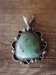 Native American Jewelry Nickel Silver Turquoise Pendant by Jackie Cleveland!