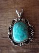 Native American Jewelry Nickel Silver Turquoise Pendant by Jackie Cleveland!