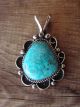 Native American Jewelry Nickel Silver Turquoise Pendant by Jackie Cleveland!