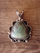 Native American Jewelry Nickel Silver Turquoise Pendant by Jackie Cleveland!