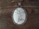 Navajo Indian Jewelry Sterling Silver White Howlite Pendant Signed Begaye