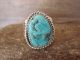 Navajo Indian Sterling Silver Turquoise Ring by Platero - Size 12