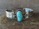 Navajo Indian Nickel Silver Turquoise Bracelet by Jackie Cleveland