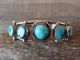 Native American Jewelry Nickel Silver Turquoise Bracelet by Bobby Cleveland