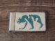 Navajo Indian Turquoise Chip Inlay Bear Money Clip! - Ray Begay