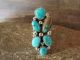 Navajo Indian Sterling Silver Cluster Turquoise Ring  by Begay - Size 7