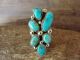 Navajo Indian Sterling Silver Cluster Turquoise Ring  by Begay - Size 8