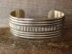 Navajo Indian Hand Stamped Sterling Silver Cuff Bracelet Signed Bruce Morgan