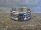 Navajo Indian Sterling Silver Storyteller Ring Band Signed Becenti - Size 10