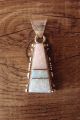 Navajo Indian Sterling Silver Opal Inlay Pendant by Steve Francisco