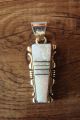 Navajo Indian Sterling Silver Opal Inlay Pendant by Steve Francisco