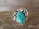 Navajo Indian Sterling Silver Turquoise Ring by Begay - Size 7