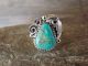 Navajo Indian Sterling Silver Turquoise Ring by Begay - Size 7