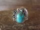 Navajo Indian Sterling Silver Turquoise Ring by Begay - Size 7.5